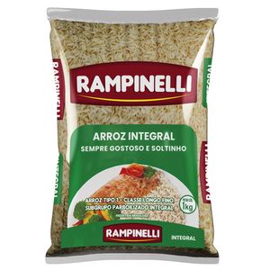 Arroz Parboilizado Tipo 1  Integral Rampinelli Pacote 1kg