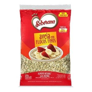 Aveia em Flocos Finos Soberana Pacote 500g