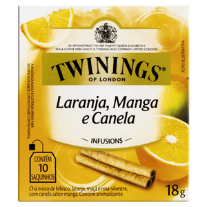 Chá Laranja, Manga e Canela Twinings Infusions Caixa 18g 10 Unidades