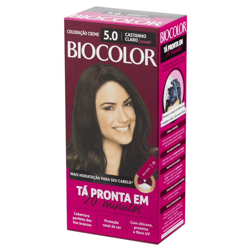 Kit-Coloracao-Creme-5-0-Castanho-Claro-Luxuoso-Biocolor