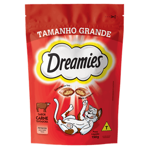 Petisco para Gatos Carne Dreamies Pouch 150g