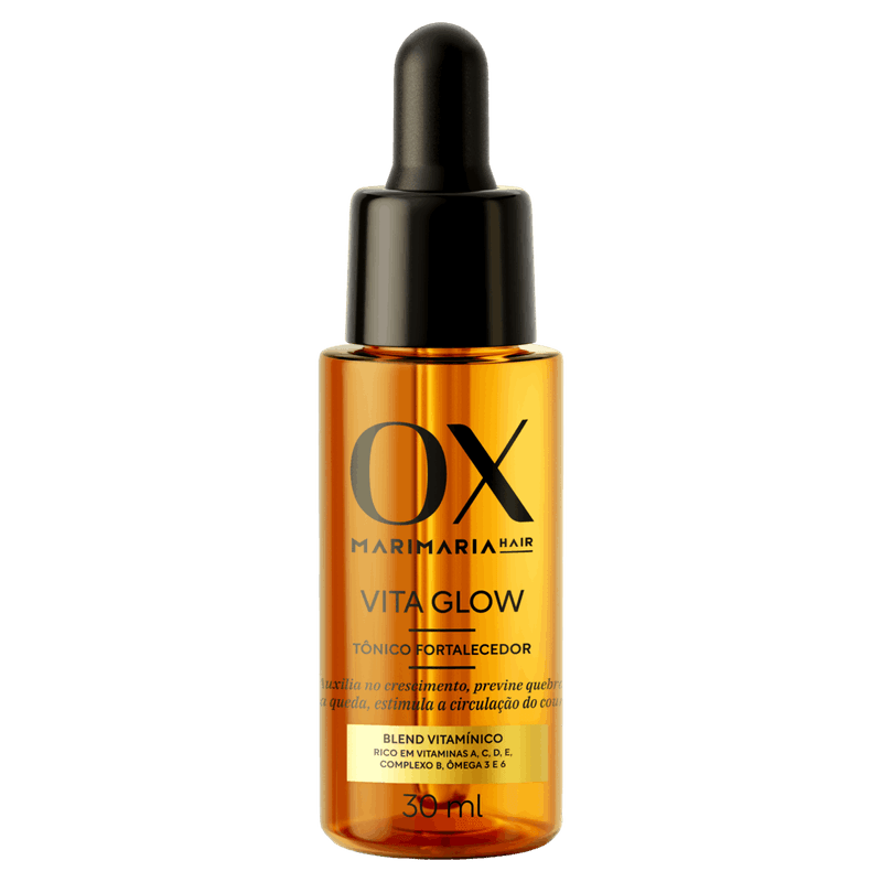 Tonico-Capilar-Fortalecedor-Mari-Maria-Hair-OX-Cosmeticos-Vita-Glow-Frasco-30ml