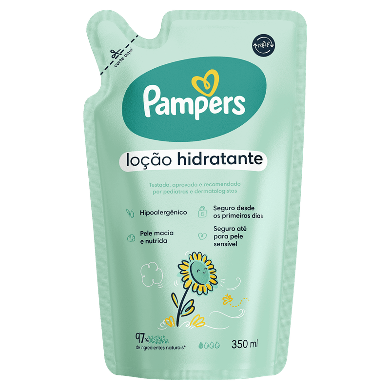 Locao-Infantil-Hidratante-Pampers-Sache-350ml-Refil