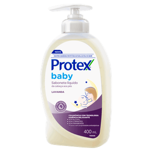 Sabonete Líquido da Cabeça aos Pés Lavanda Protex Baby Frasco 400ml