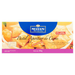 Pastel Congelado Carne Mezzani Caixa 250g 40 Unidades