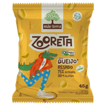 Salgadinho-de-Milho-e-Arroz-Integral-Organico-Queijo-Mae-Terra-Zooreta-Pacote-45g