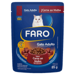 Alimento-para-Gatos-Adultos-Carne-ao-Molho-Faro-Sache-85g