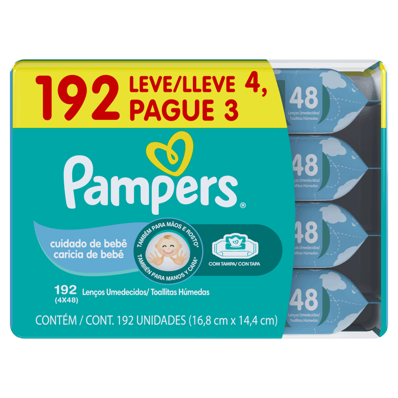 Pack-Lenco-Umedecido-Cuidado-de-Bebe-Pampers-Pacote-Leve-4-Pague-3-Unidades