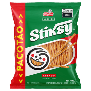 Palitinho de Trigo Elma Chips Stiksy Clássicos Pacotão 160g