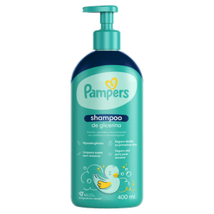 Shampoo Infantil de Glicerina Pampers Frasco 400ml