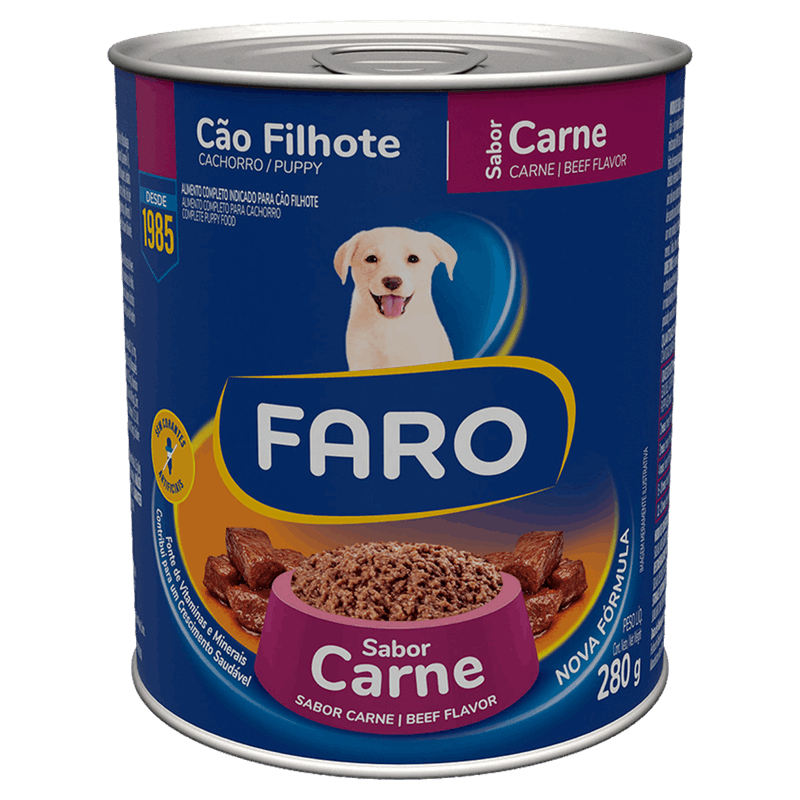 Alimento-para-Caes-Filhotes-Carne-Faro-Lata-280g