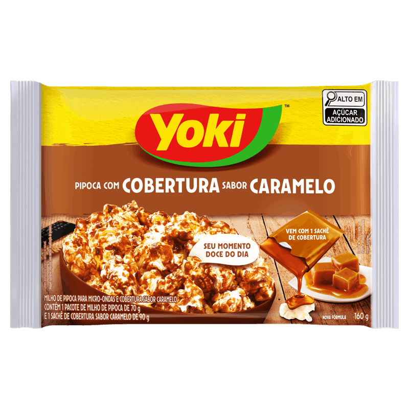 Pipoca-para-Micro-Ondas-Cobertura-Caramelo-Yoki-Pacote-160g