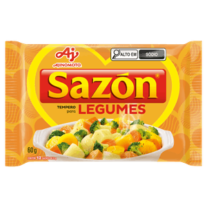 Tempero para Legumes Sazón Pacote 60g 12 Unidades