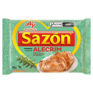 Tempero para Carnes Toque de Alecrim Sazón Pacote 60g 12 Unidades