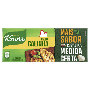 Caldo Tablete Galinha Knorr Mais Sabor Caixa 114g 12 Unidades