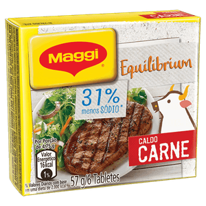 Caldo Tablete Carne Maggi Equilibrium Caixa 57g 6 Unidades