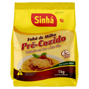 Fubá de Milho Pré-Cozido Sinhá Pacote 1kg