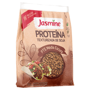 Proteína Texturizada de Soja Média Escura Integral Jasmine Pacote 500g