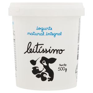 Iogurte Integral Natural Leitíssimo Pote 500g