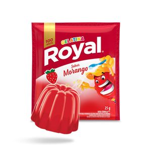 Gelatina Pó Morango Royal Pacote 25g