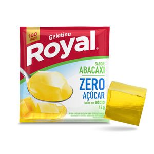 Gelatina Pó Abacaxi Zero Açúcar Royal Pacote 12g