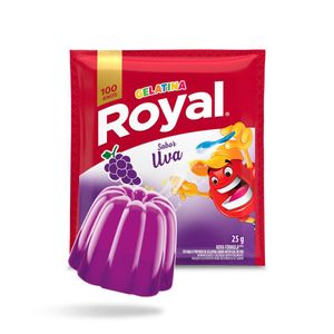 Gelatina Pó Uva Royal Pacote 25g