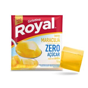 Gelatina Pó Maracujá Zero Açúcar Royal Pacote 12g