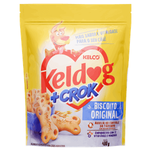 Biscoito para Cães Adultos Original Keldog +Crok Pacote 400g