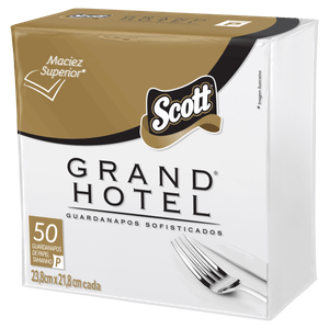 Guardanapo de Papel Scott Grand Hotel 23,8cm x 21,8cm Pacote 50 Unidades