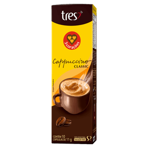 Cappuccino em Cápsula Classic Tres Caixa 110g 10 Unidades