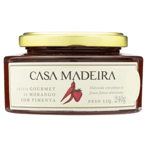 Geleia Morango com Pimenta Casa Madeira Gourmet Vidro 240g