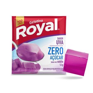 Gelatina Pó Uva Zero Açúcar Royal Pacote 12g