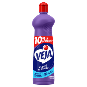 Limpador Multiuso Lavanda e Álcool Veja Gold Squeeze 500ml Grátis 10% de Desconto