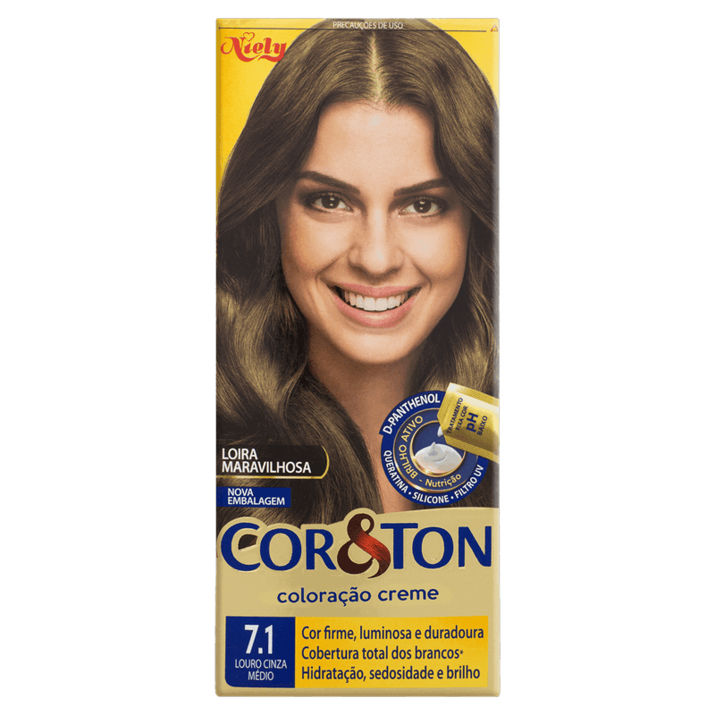 Kit-Coloracao-Creme-7-1-Louro-Cinza-Medio-Niely--Cor-Ton