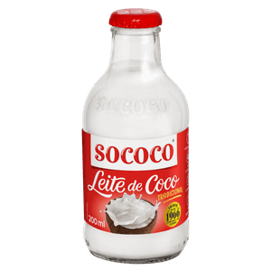 Leite de Coco Tradicional Sococo Vidro 200ml