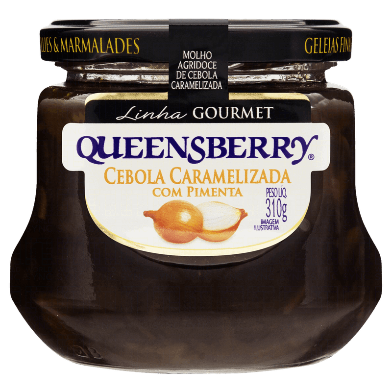 Molho-Agridoce-Cebola-Caramelizada-com-Pimenta-Queensberry-Gourmet-Vidro-310g