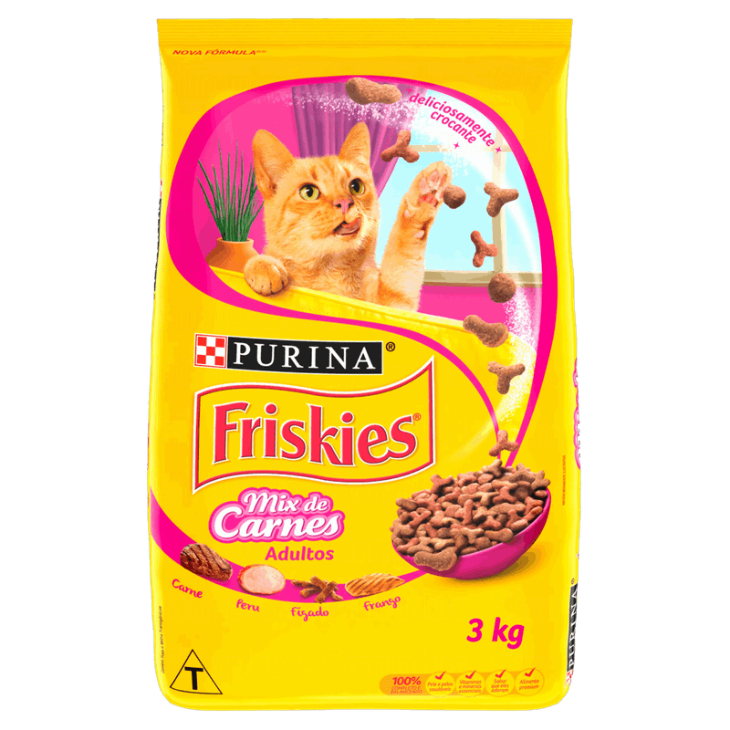 Alimento-para-Gatos-Adultos-Mix-de-Carnes-Purina-Friskies-Pacote-3kg