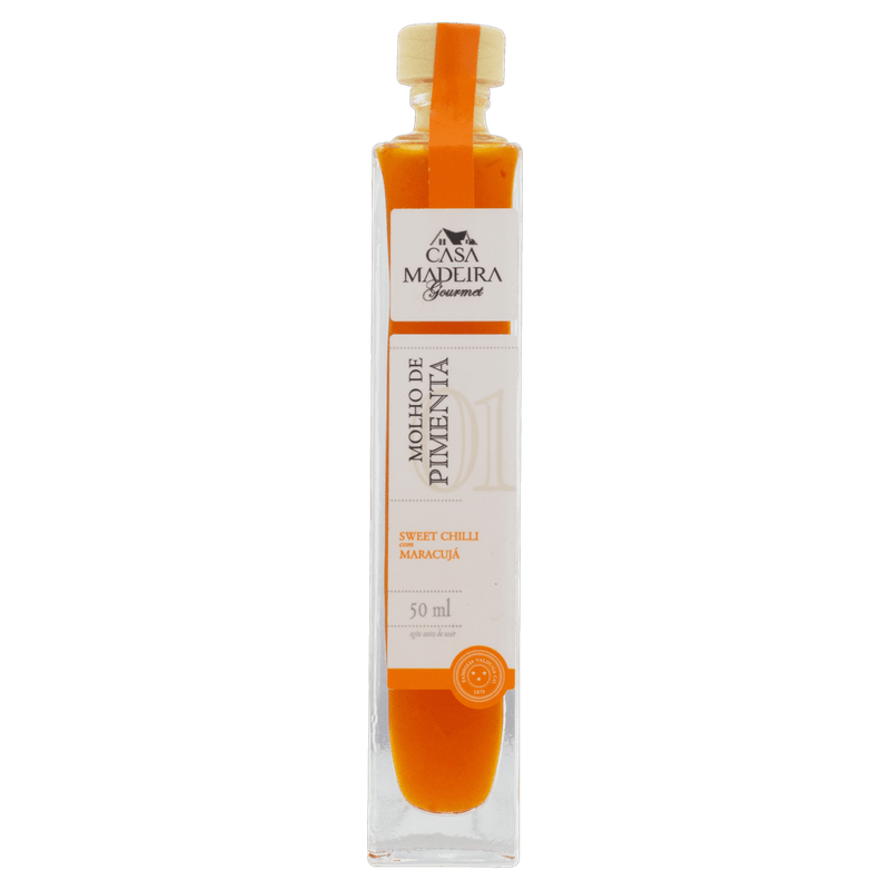 Molho-de-Pimenta-Sweet-Chilli-com-Maracuja-Casa-Madeira-Gourmet-Vidro-50ml