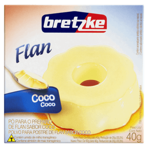 Pó para Flan Coco Bretzke Caixa 40g