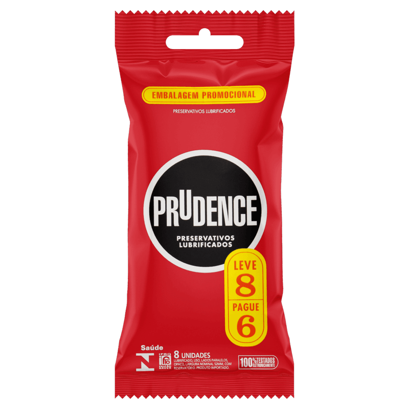 Preservativo-Masculino-Lubrificado-Prudence-Pacote-Leve-8-Pague-6-Unidades