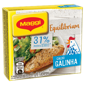 Caldo Tablete Galinha Maggi Equilibrium Caixa 57g 6 Unidades