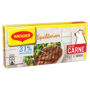 Caldo Tablete Carne Maggi Equilibrium Caixa 114g 12 Unidades