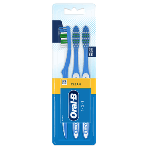 Escova Dental Média Oral-B 1-2-3 Leve 3 Pague 2 Unidades