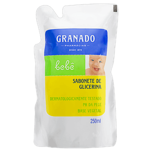 Sabonete Líquido de Glicerina Tradicional Granado Bebê Sachê 250ml Refil