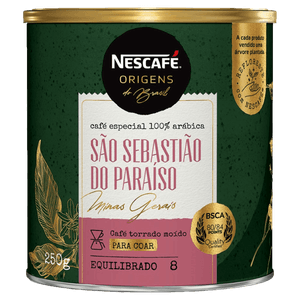 Café Torrado e Moído São Sebastião do Paraíso Nescafé Origens do Brasil Lata 250g