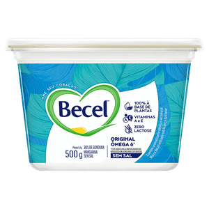 Creme Vegetal Original sem Sal Becel Pote 500g