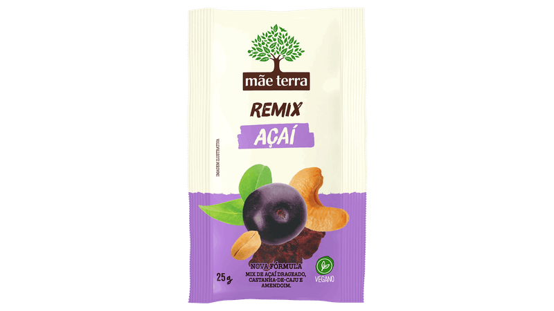 Mix de Frutas e Sementes Açaí Mãe Terra Remix Pacote 25g - giassi