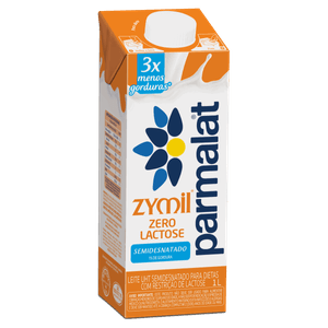 Leite UHT Semidesnatado Zero Lactose Parmalat Zymil Caixa com Tampa 1l