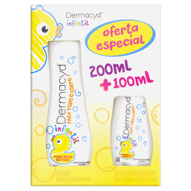 Kit-Sabonete-200ml---Sabonete-100ml-Infantil-Liquido-Dermacyd