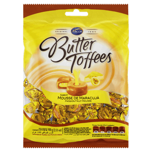 Bala de Caramelo Mousse de Maracujá Butter Toffees Pacote 100g